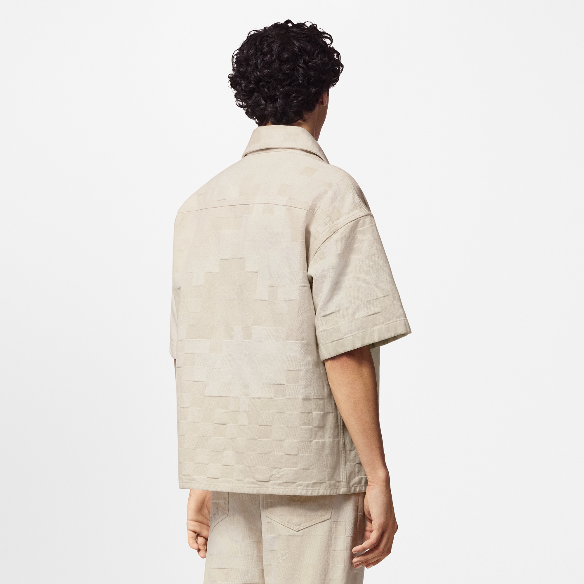 Damier Short-Sleeved Denim Shirt - Ready-to-Wear 1AFQZJ | LOUIS